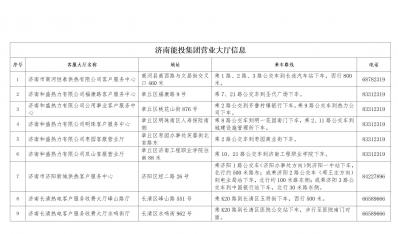 濟南能投集團營業(yè)大廳信息